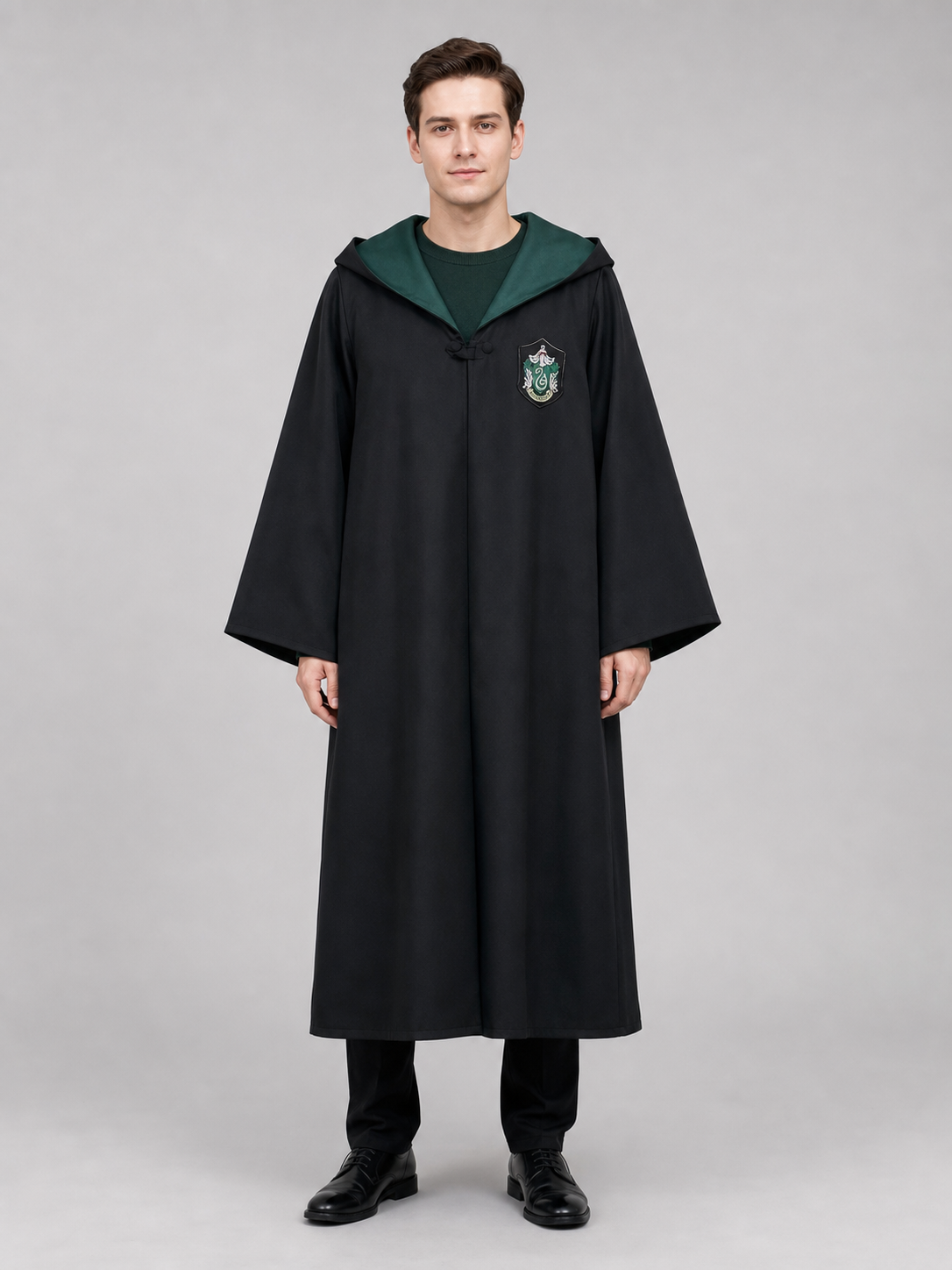 Wizard Robe with Hood and Chest Patch