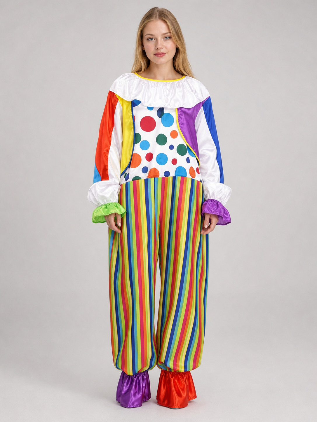 Show-Style Clown Costume, Party Jumpsuit