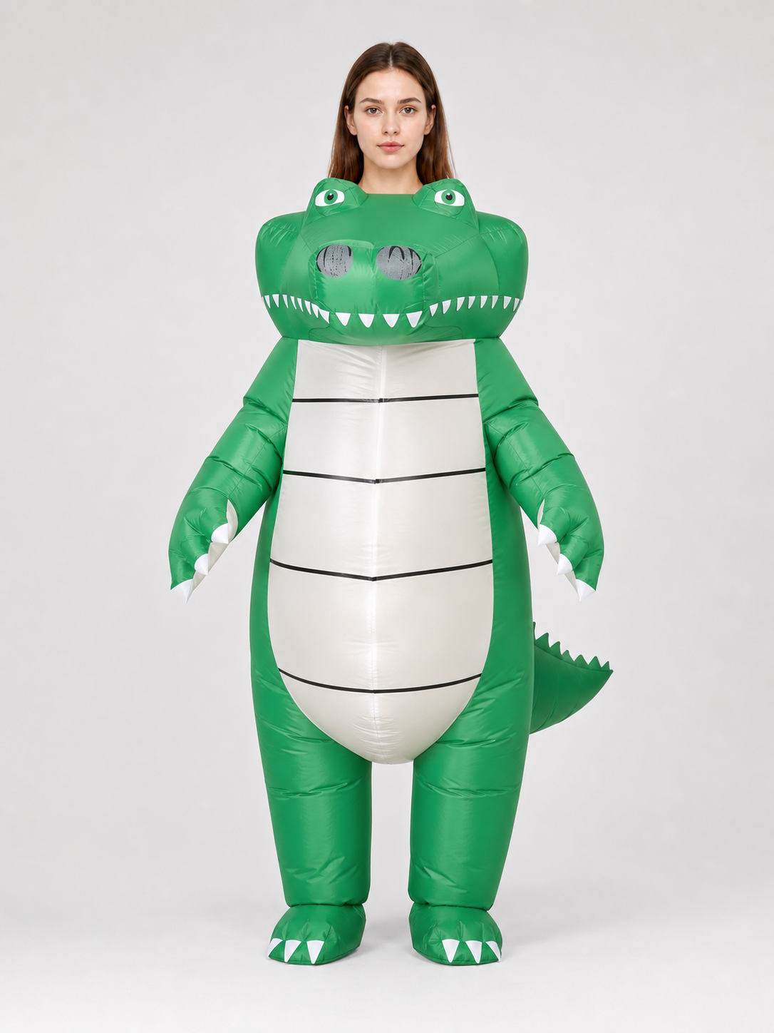 Inflatable Crocodile-Dinosaur Costume for Parties