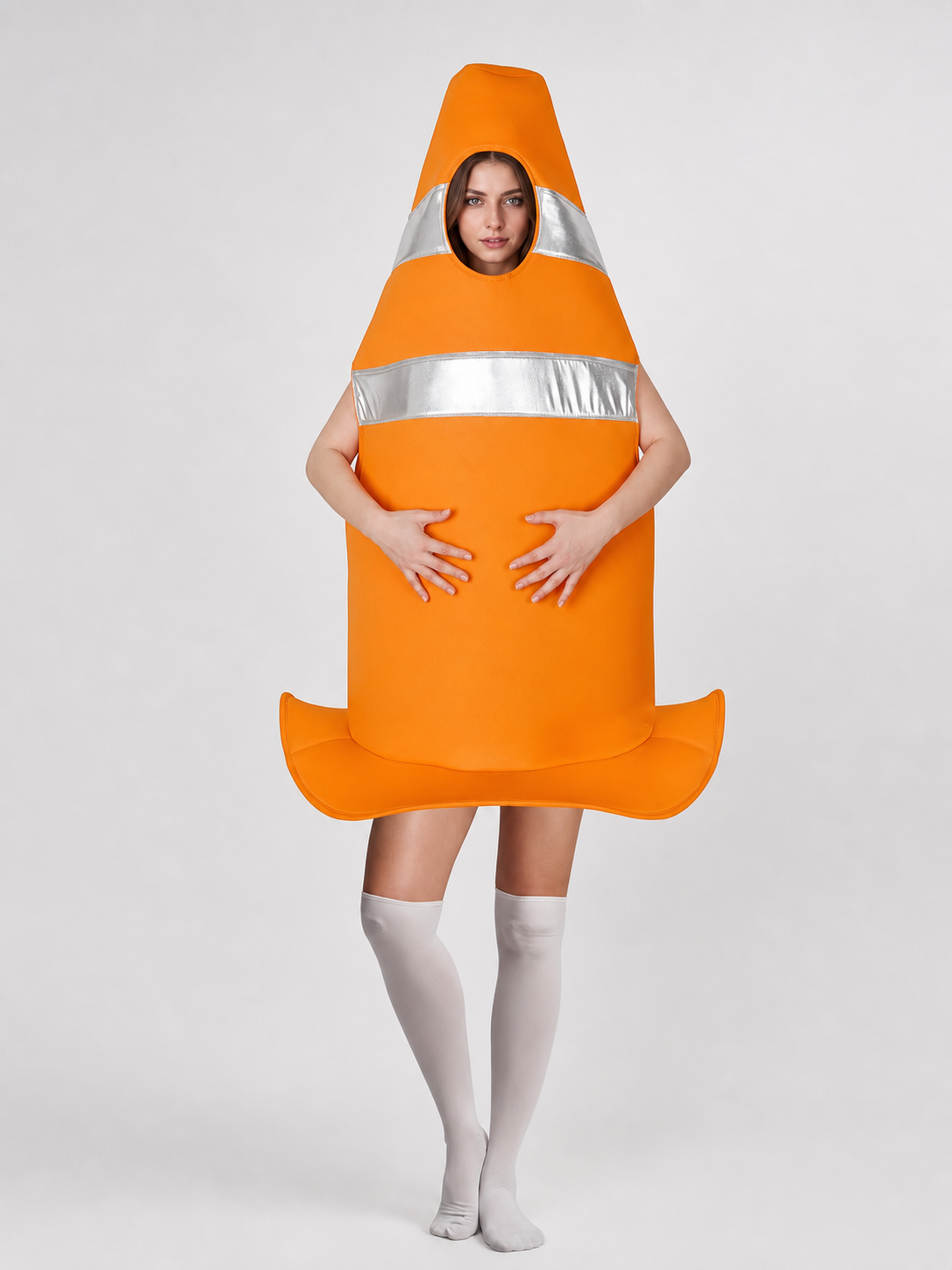 Adult Orange Traffic Cone Costume for Parties