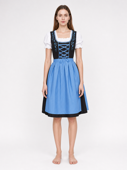 Traditional-style dress with lacing and a full skirt