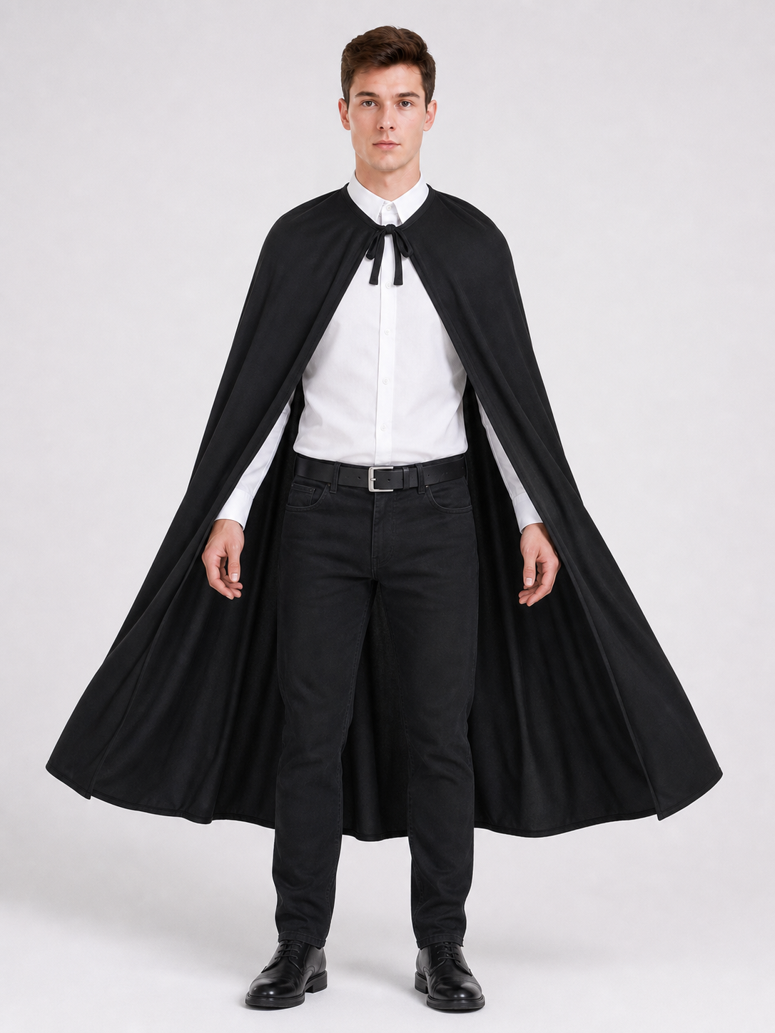 Long Black Cape for Halloween and the Stage