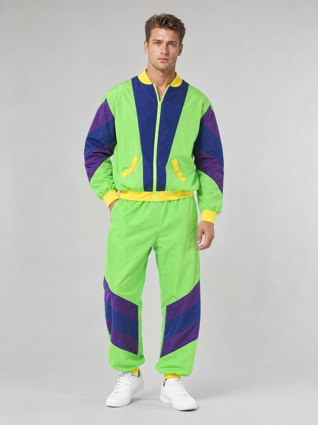 Retro Disco Costume with Jacket, Pants, and Headband