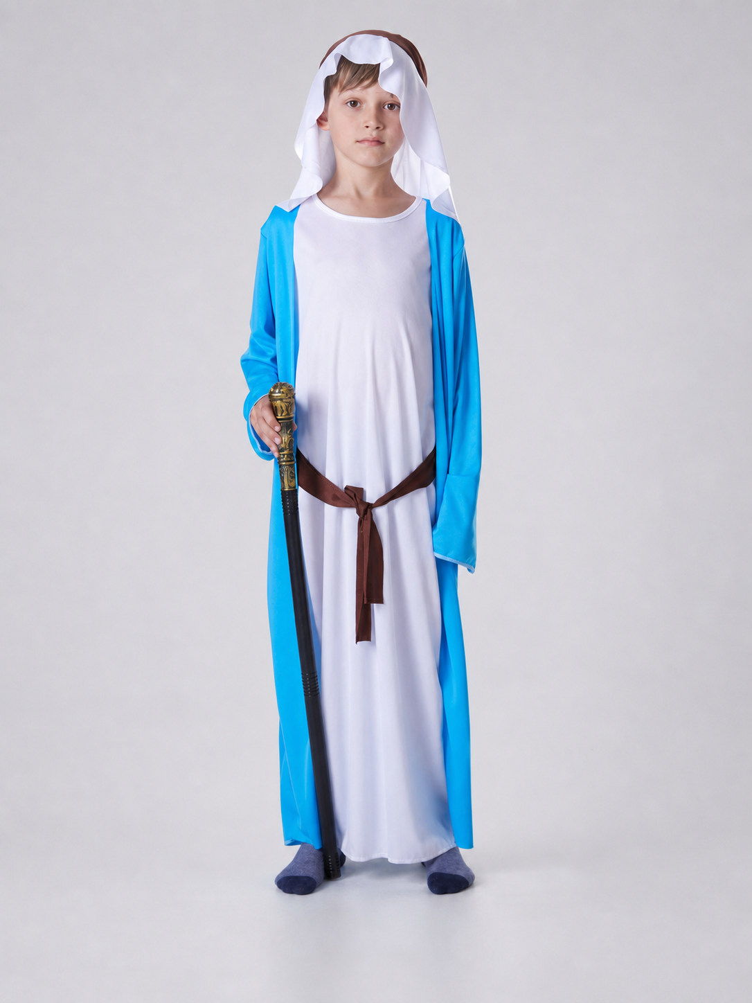 Carnival Costume Long Robe with Belt and Cape