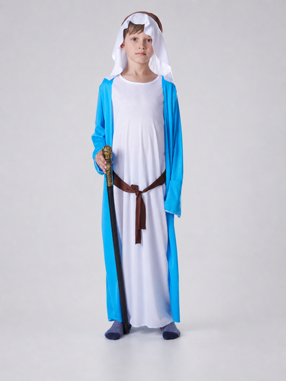 Carnival Costume Long Robe with Belt and Cape