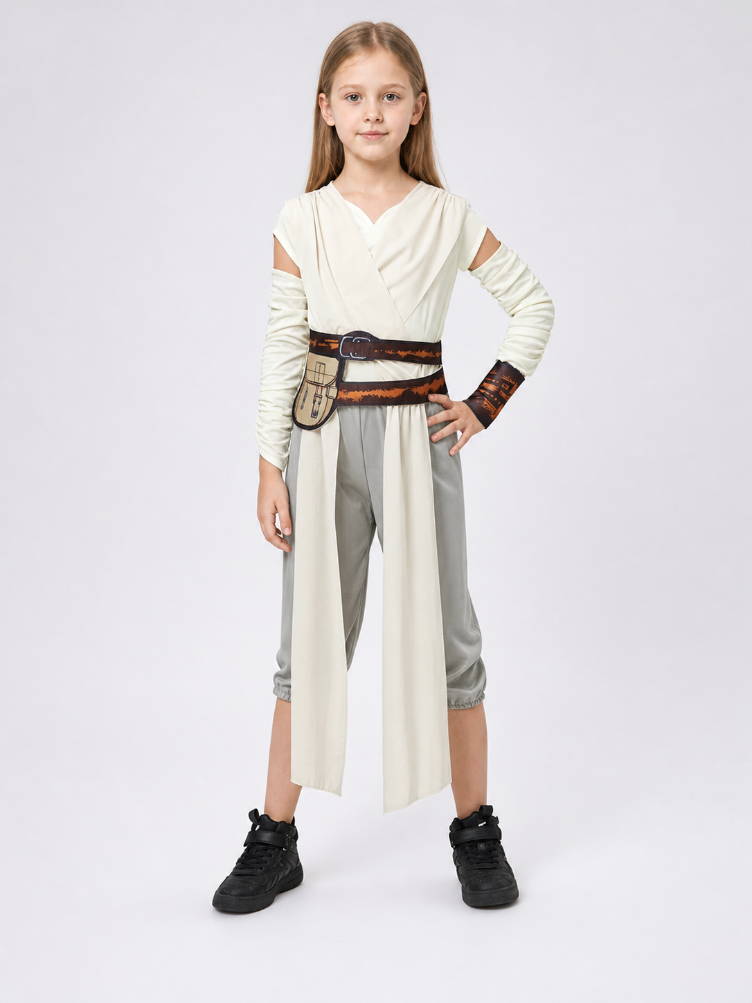 Girls' Rey Kids Costume from Star Wars on-model view 3