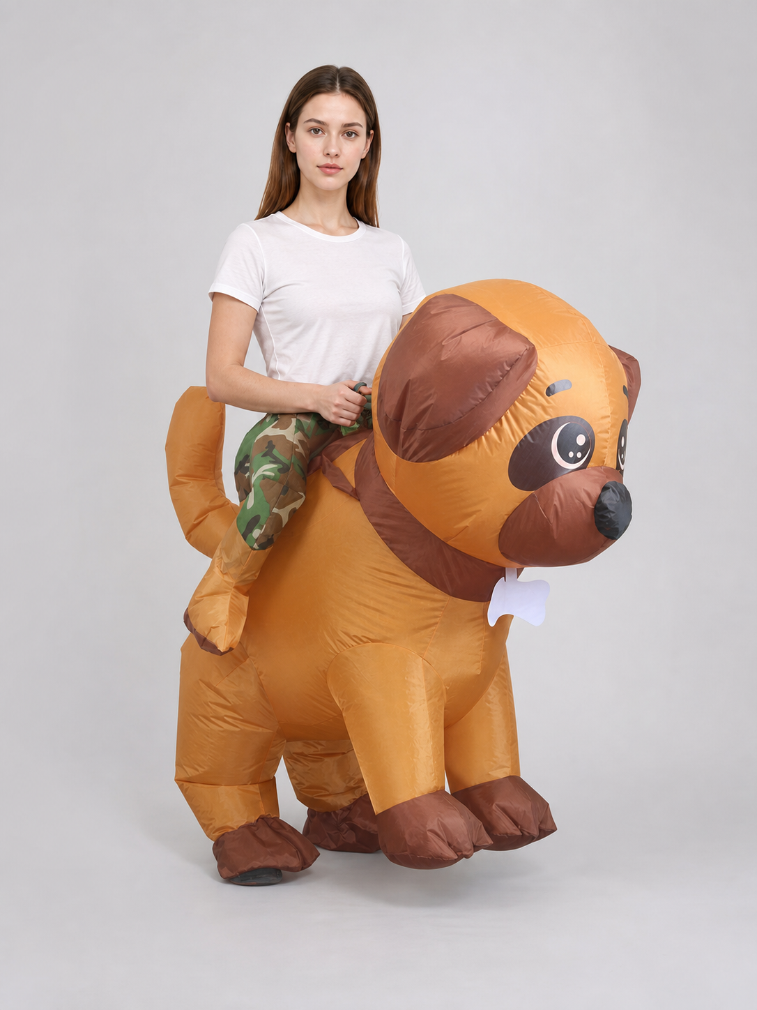 Inflatable Riding Dog Costume, One Size