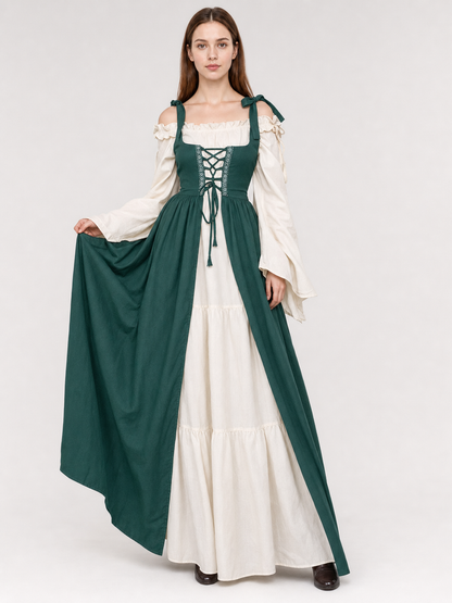 Layered Renaissance-Style Costume Dress