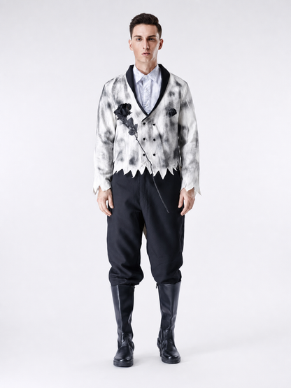 Halloween Gothic Costume: Shirt, Pants, Brooch