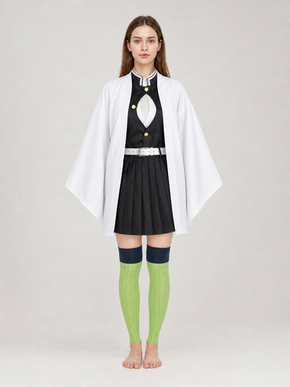 Anime-inspired cosplay costume with cape