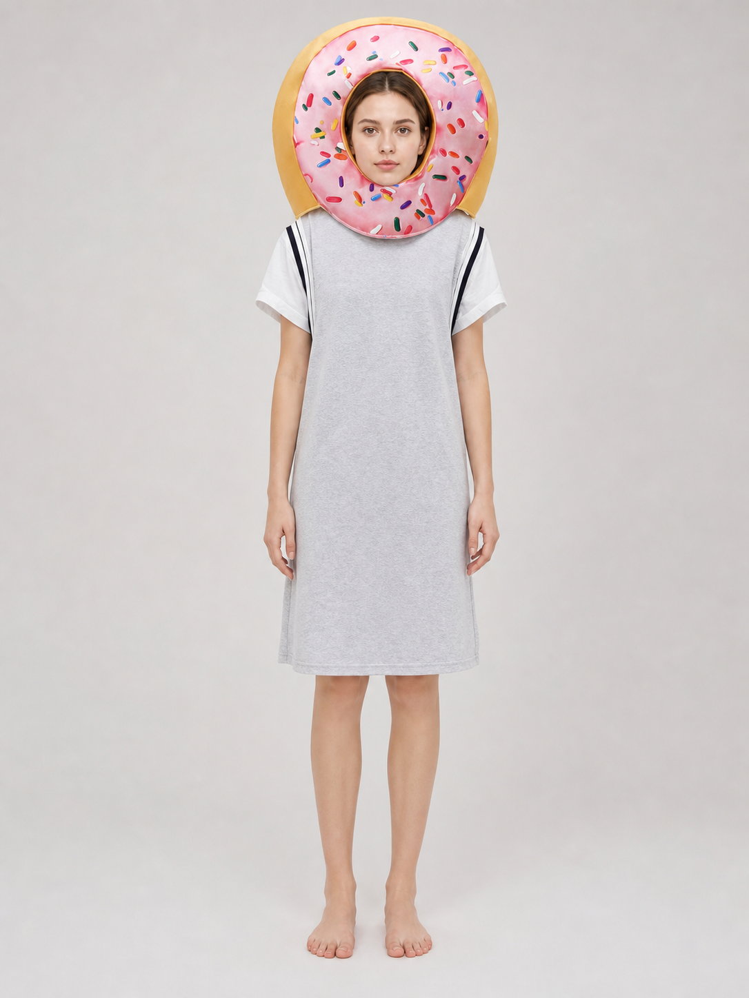 Donut-Shaped Headpiece for a Costume Party