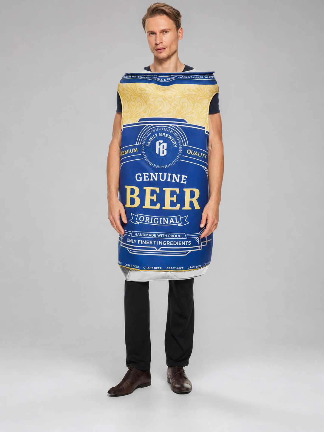 Beer Can Costume for Halloween and Parties on-model view 2
