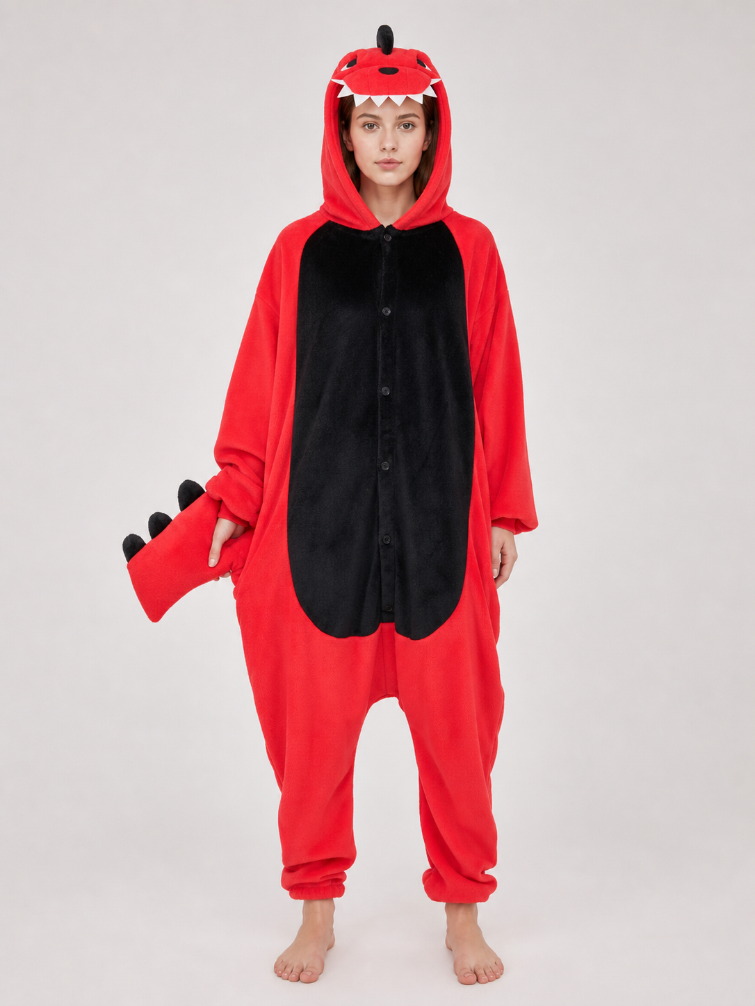 Red Hooded Dinosaur Costume
