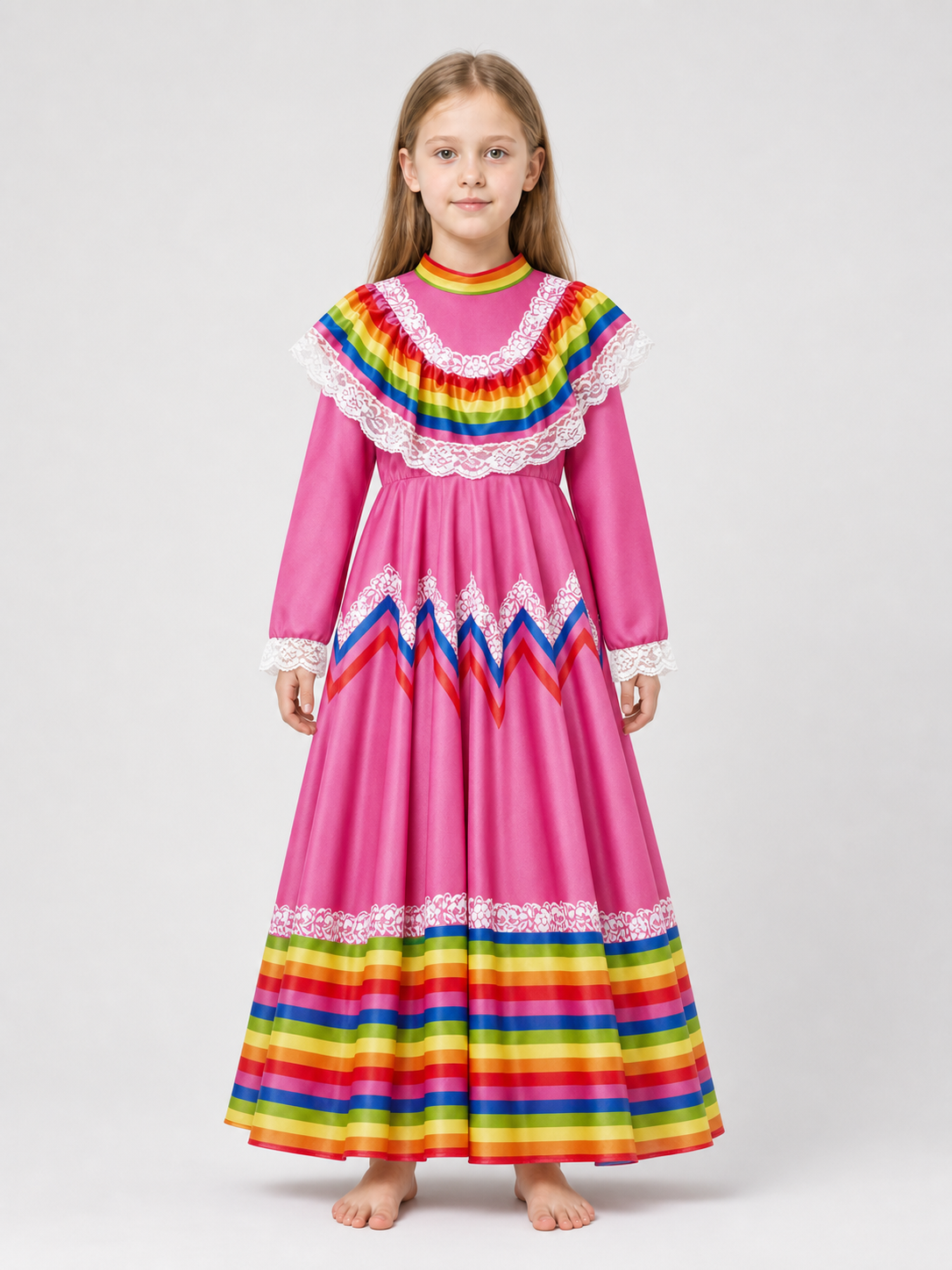 Bright Carnival Dress in Mexican Style