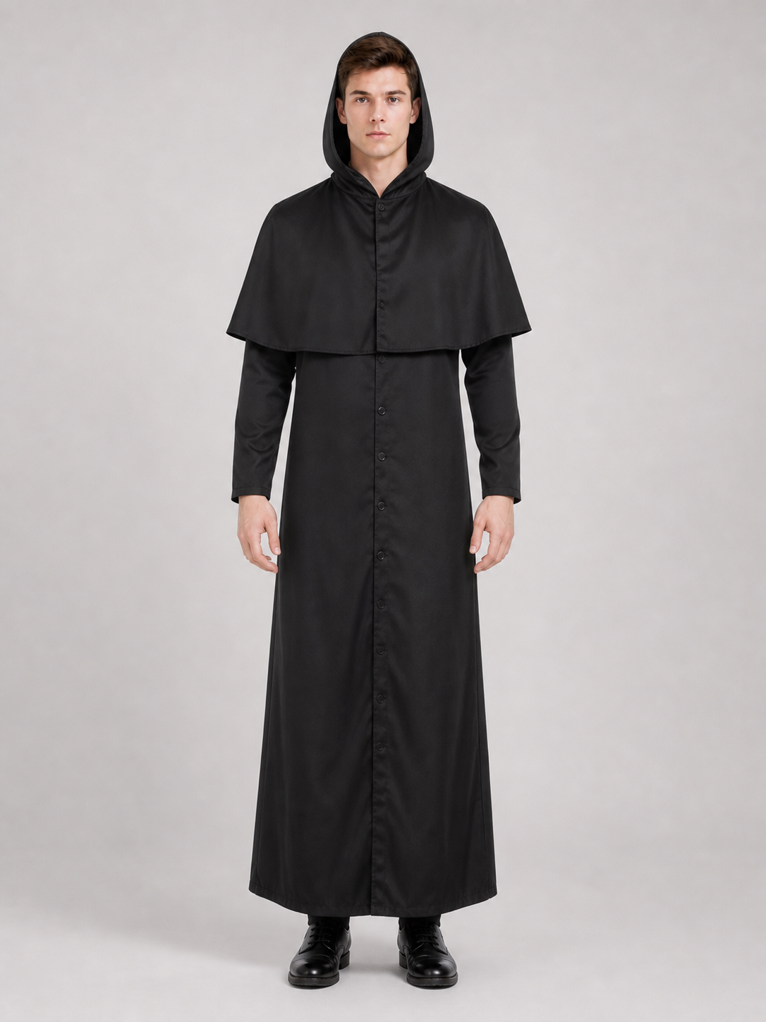 Halloween Costume: Black Hooded Cloak