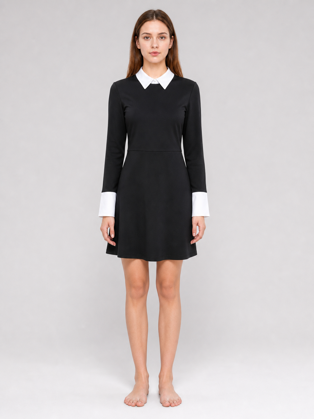 Wednesday cosplay costume: dress, wig, and accessory