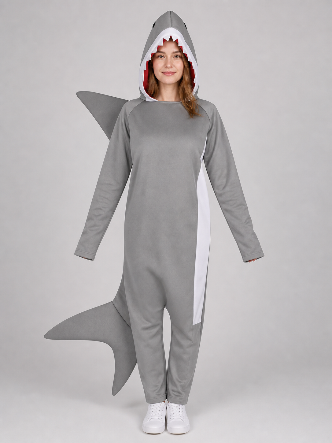 Adult Shark Jumpsuit Costume with Hood