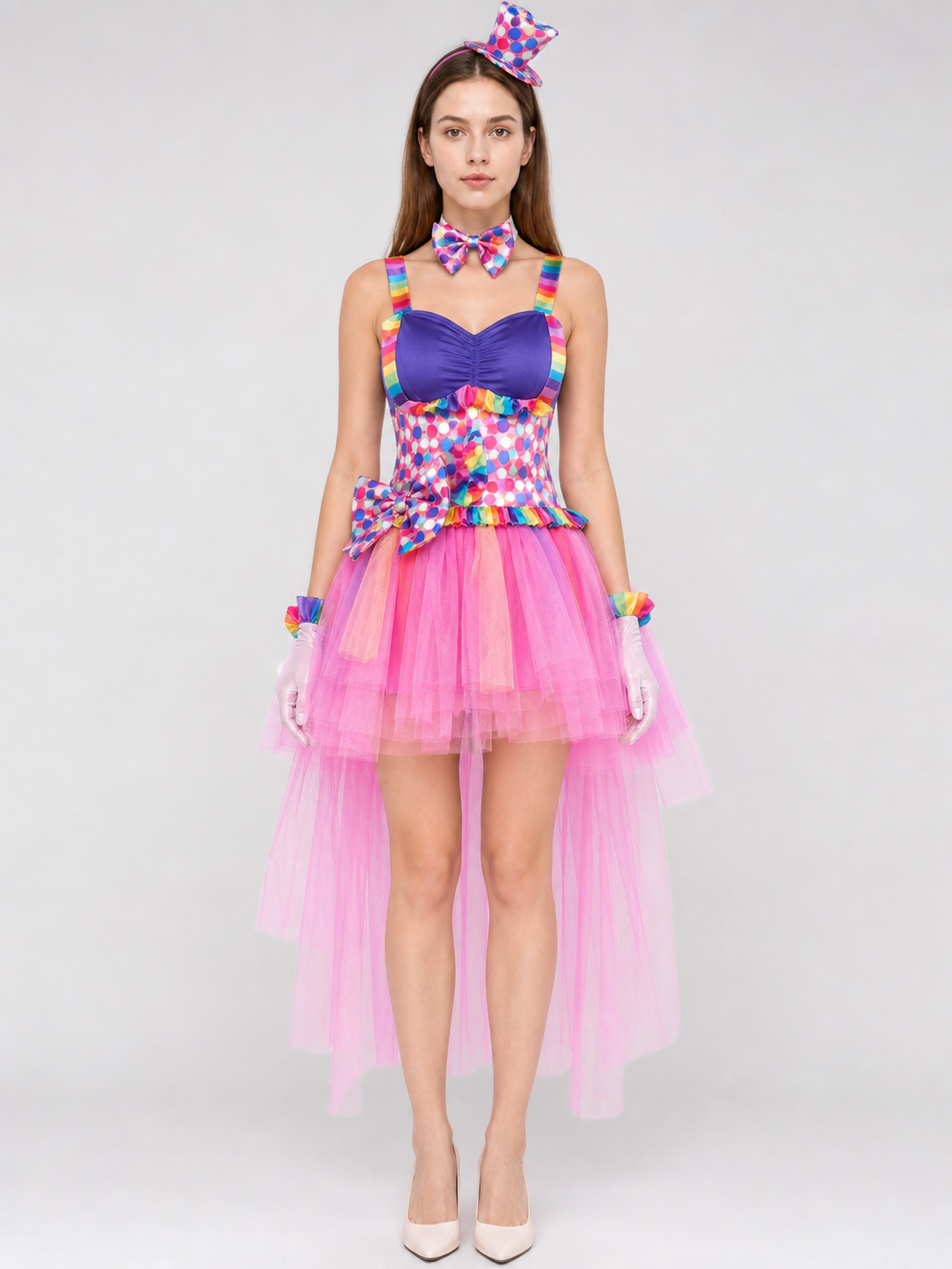 Clown Performance Costume: Dress with Accessories