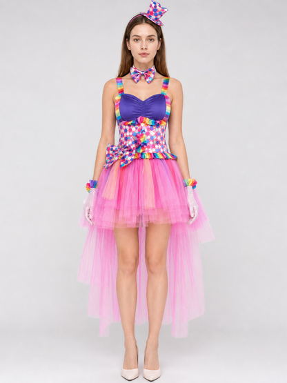 Clown Performance Costume: Dress with Accessories