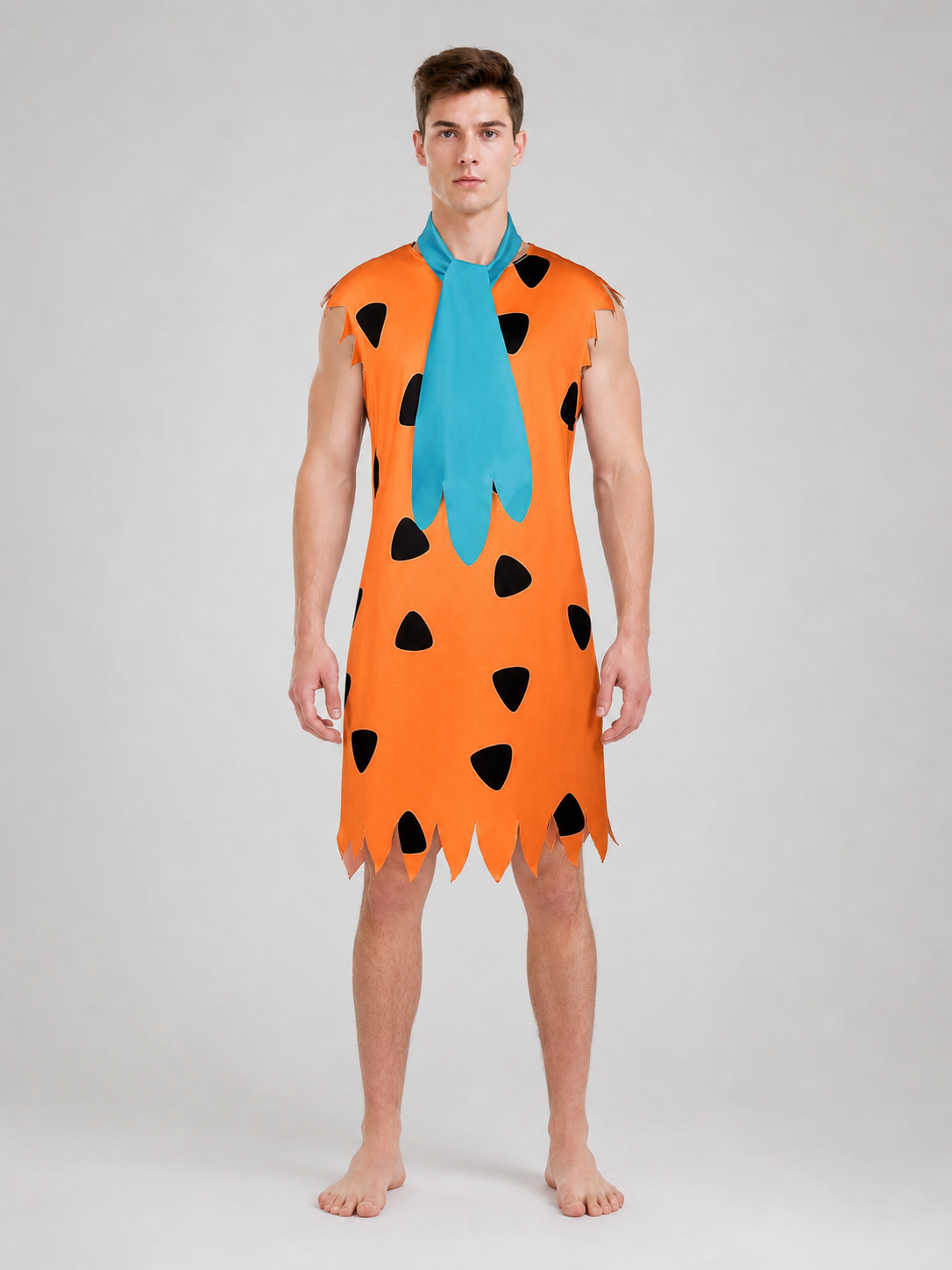 Caveman Costume with Tunic and Scarf