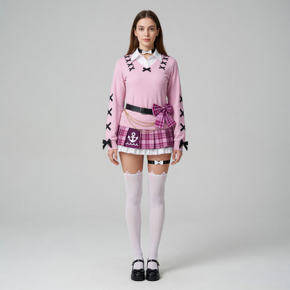 Aqua VTuber Cosplay Set: Sailor Style