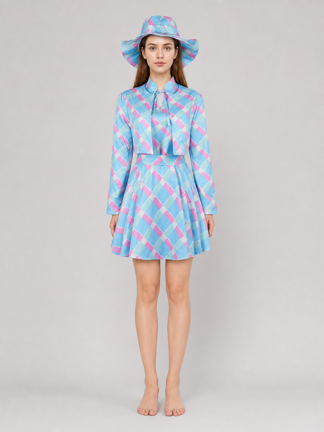 Barbie Cosplay Costume: Dress, Hat, and Belt