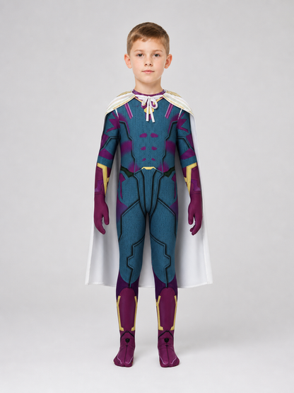 Superhero cosplay jumpsuit costume with mask
