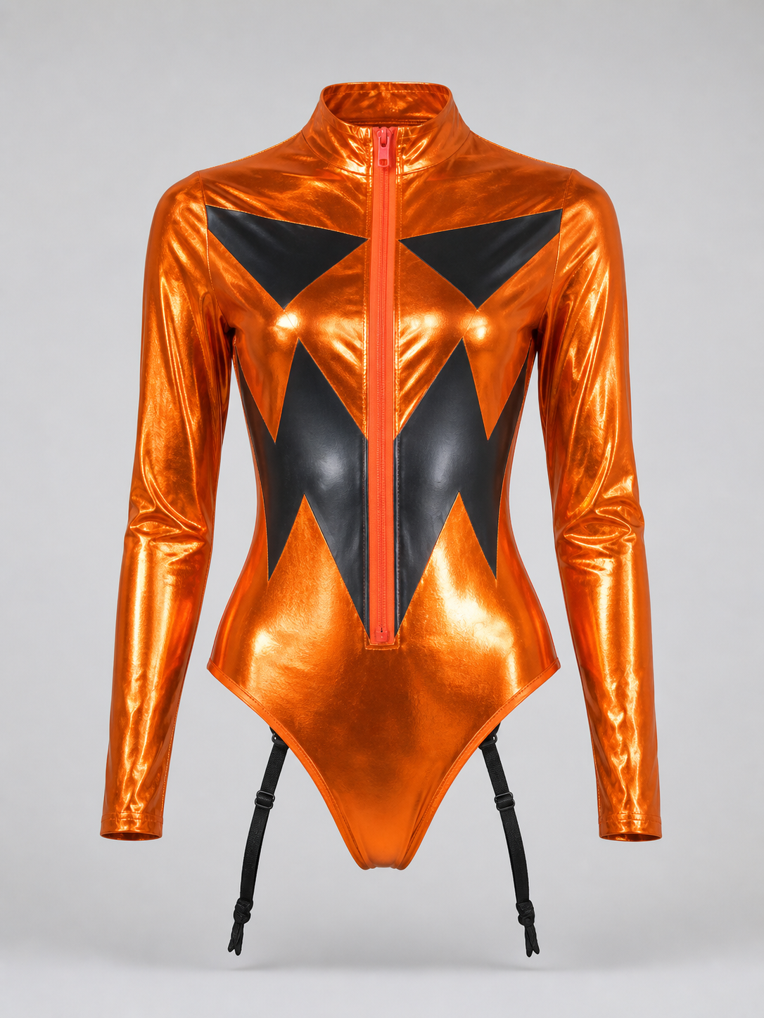 Black and Orange Cosplay Jumpsuit Costume