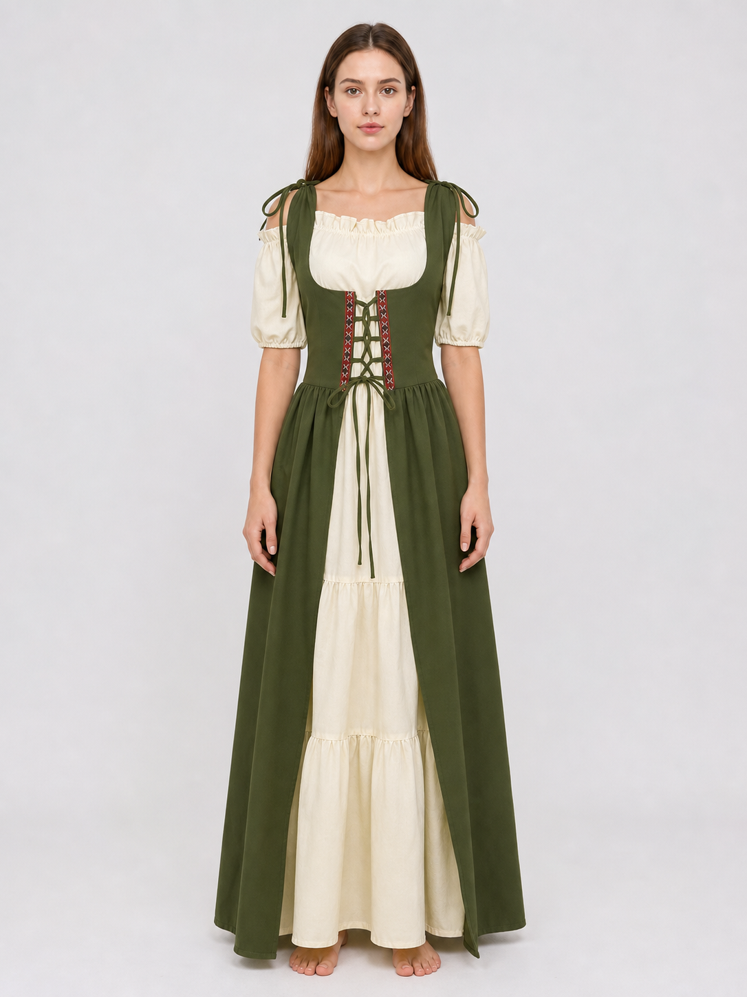 Medieval Renaissance-Style Dress Set