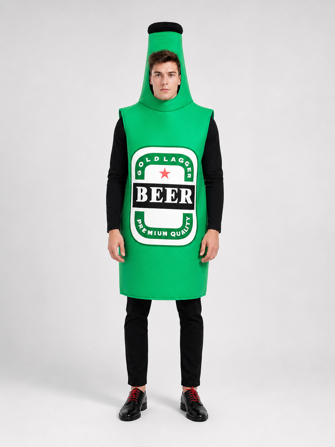 Halloween Beer Bottle Costume with Hood