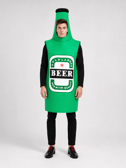 Halloween Beer Bottle Costume with Hood