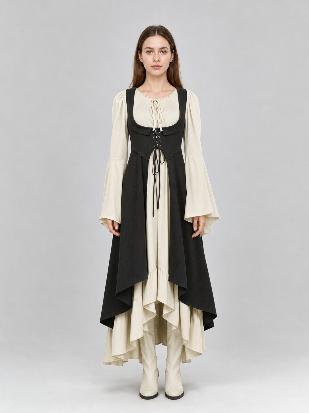 Black Medieval-Style Overdress