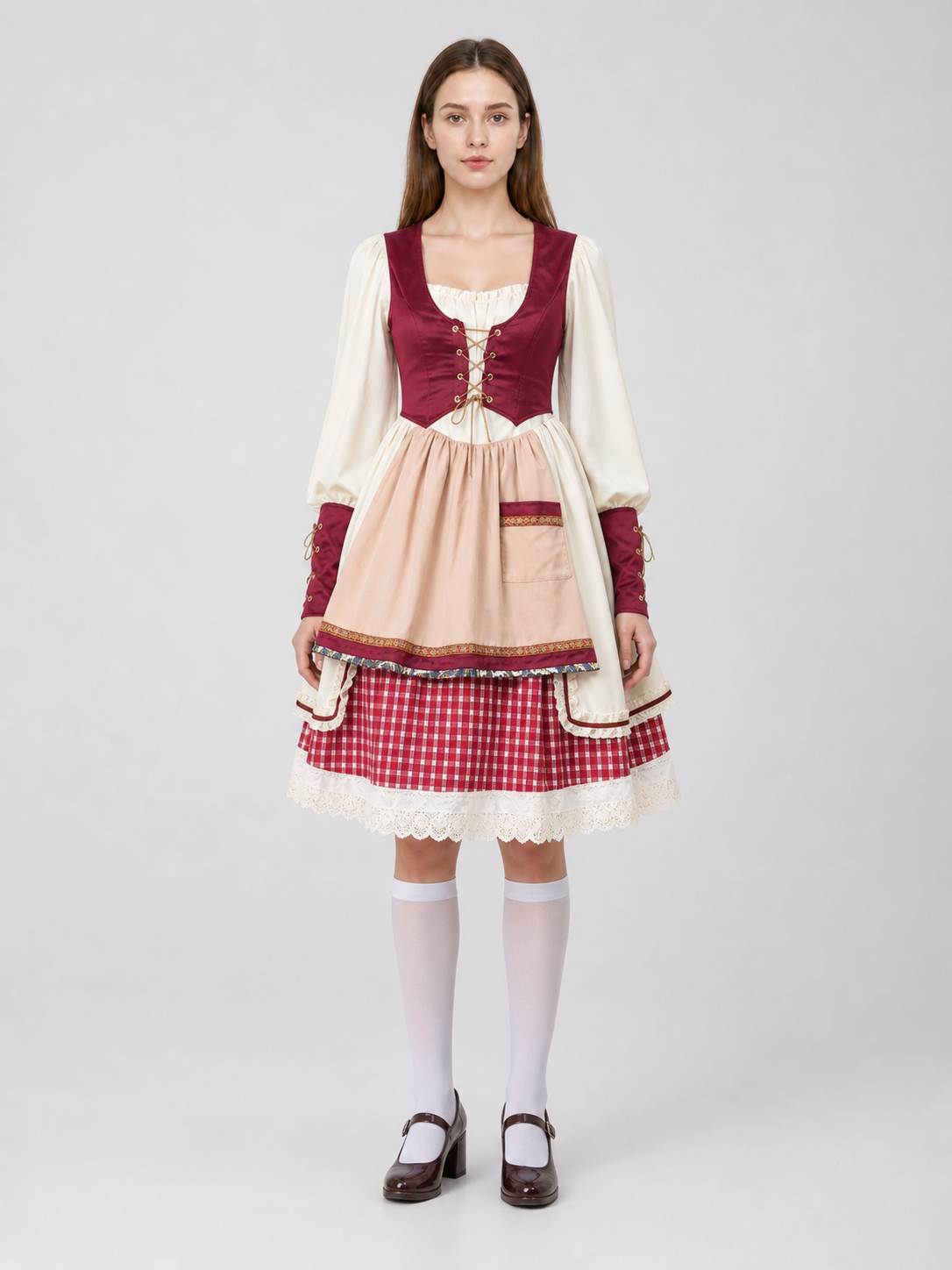European-Style Costume Dress with Sleeves