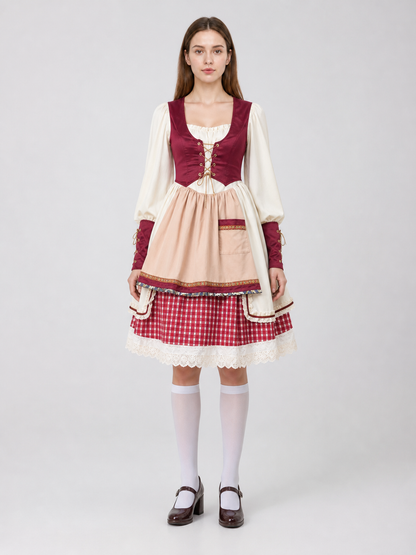 European-Style Costume Dress with Sleeves
