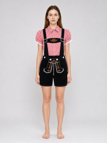 Oktoberfest-style costume: shirt and shorts