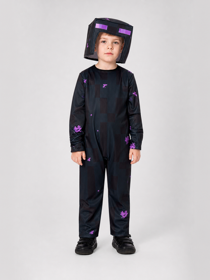 Minecraft Character Cosplay Costume, Black