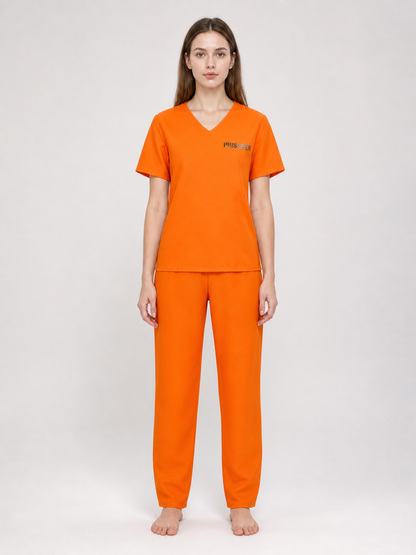 Prison-Style Costume Set: Shirt and Pants