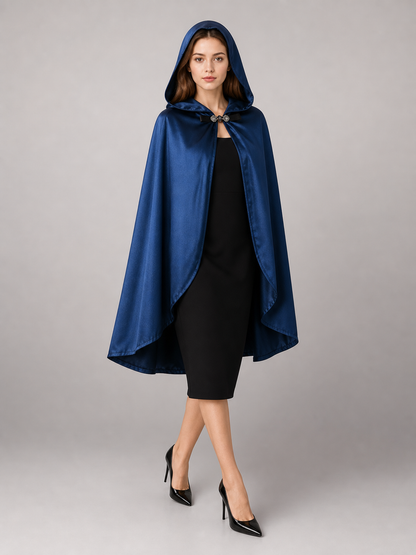Blue Carnival Hooded Cape for Stage