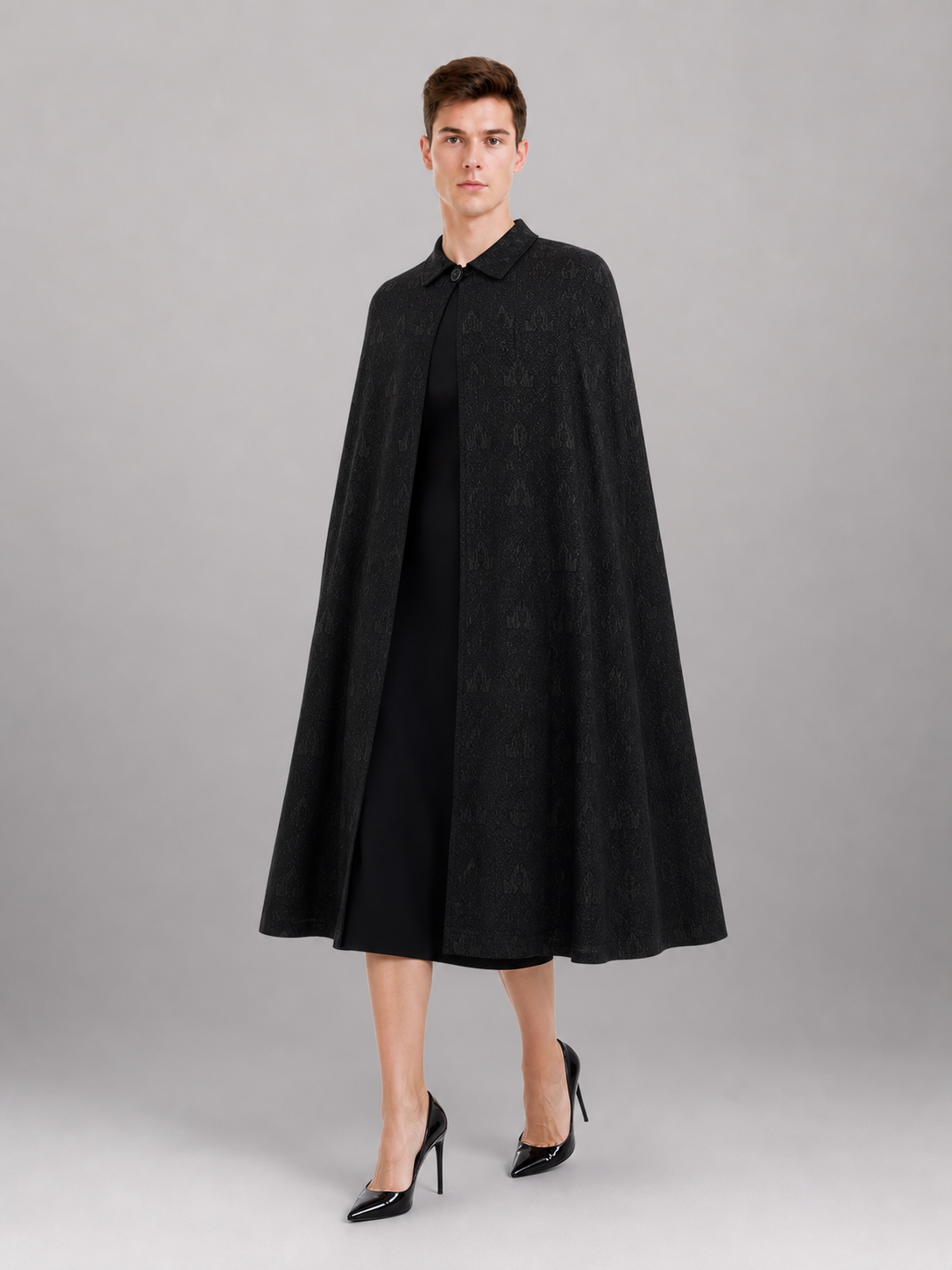 Black Full-Length Pants with Belt Loops