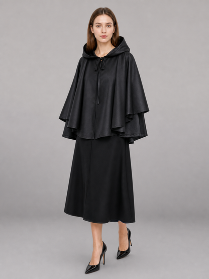 Black Hooded Costume Cloak for Cosplay