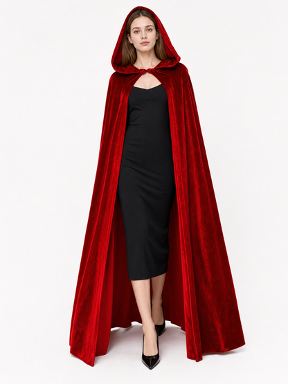 Red Hooded Carnival Cloak for Cosplay