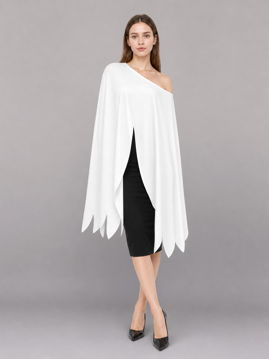 Women's White Cavewoman Costume Dress: One-Shoulder Asymmetric Neckline occasion guide