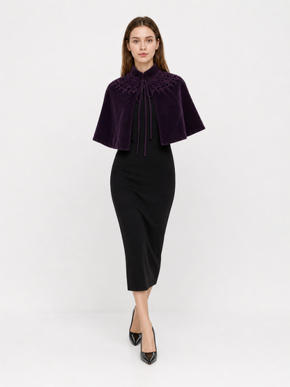 Purple Carnival Cape with Collar