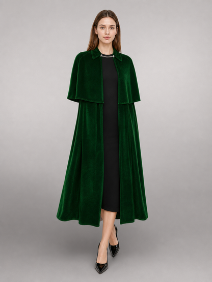 Green Carnival Cloak with High Collar