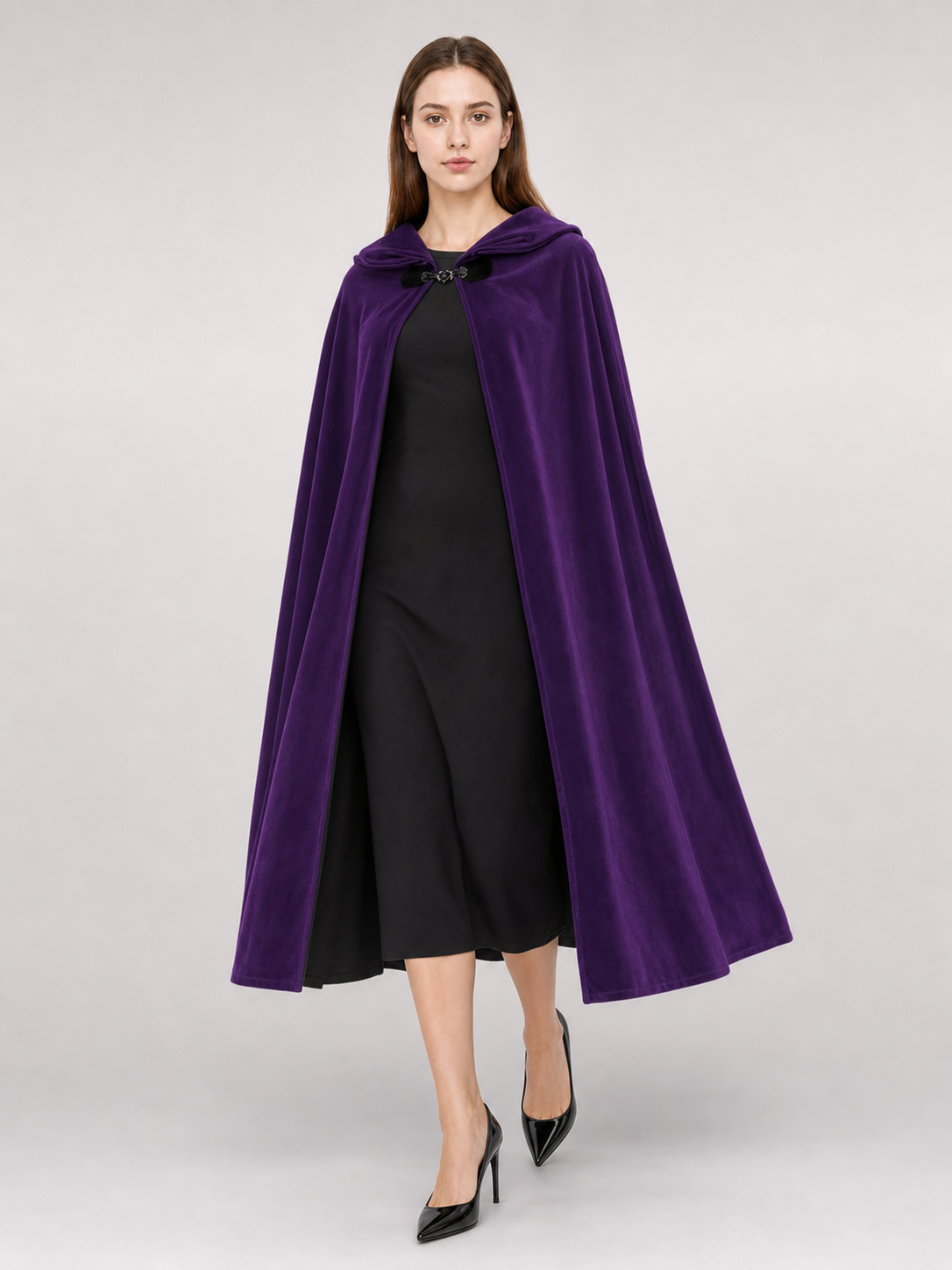 Purple Costume Cloak with Hood
