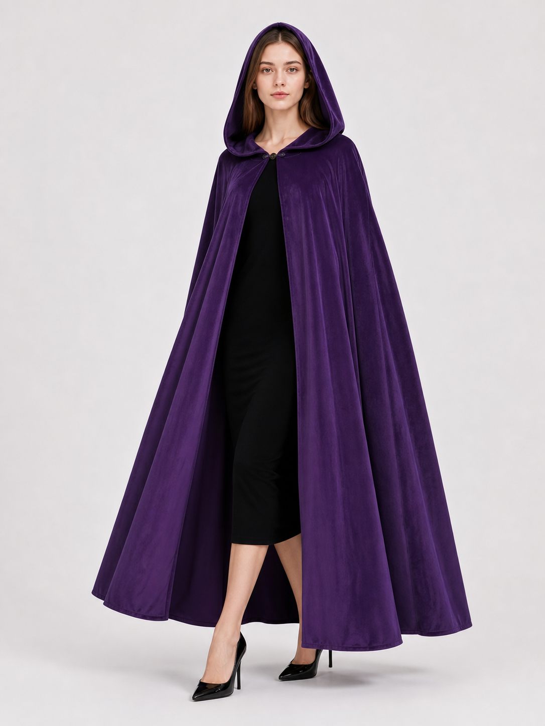 Purple Carnival Cloak with Hood