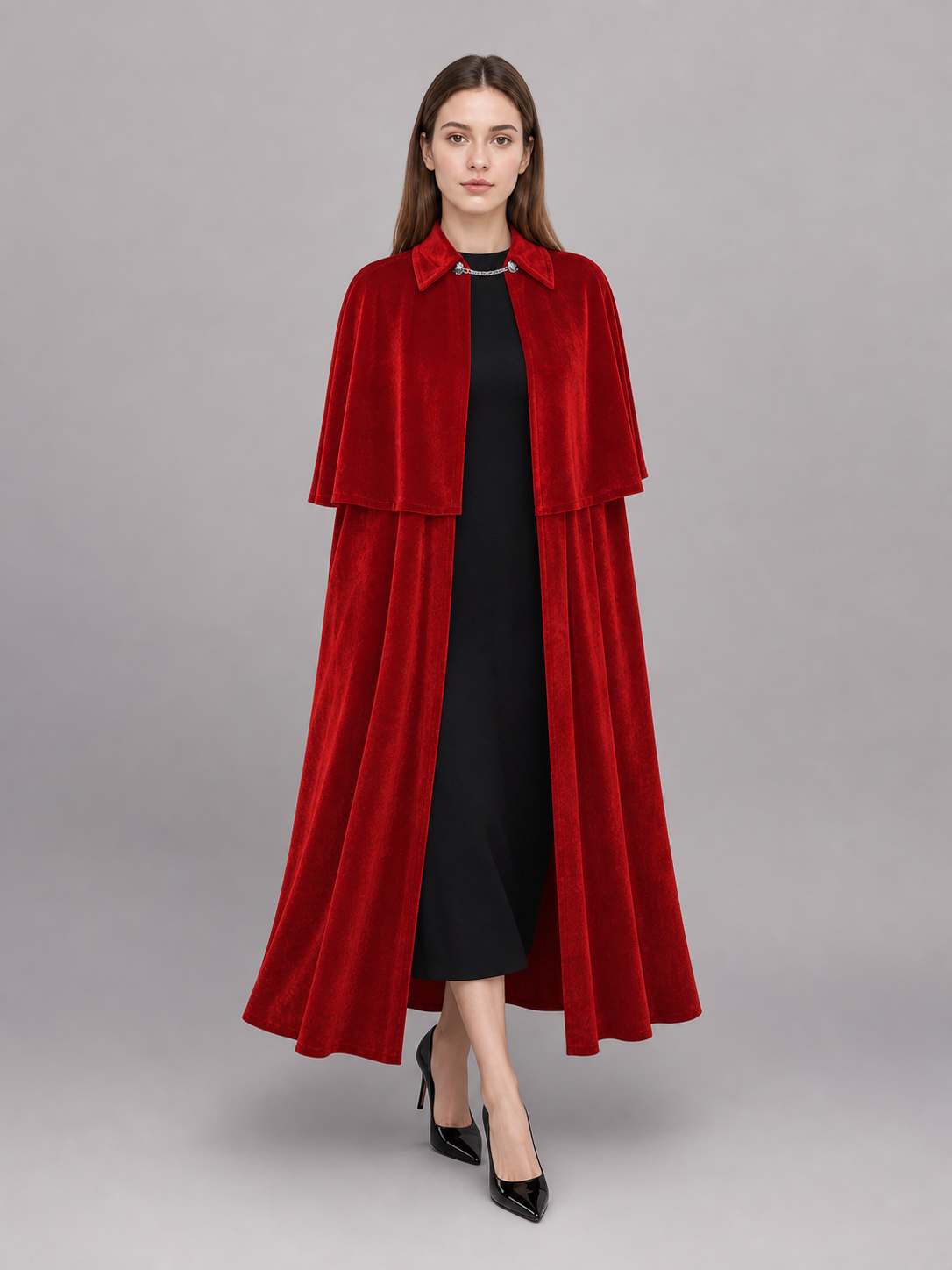 Red Vampire Costume Cape for Halloween