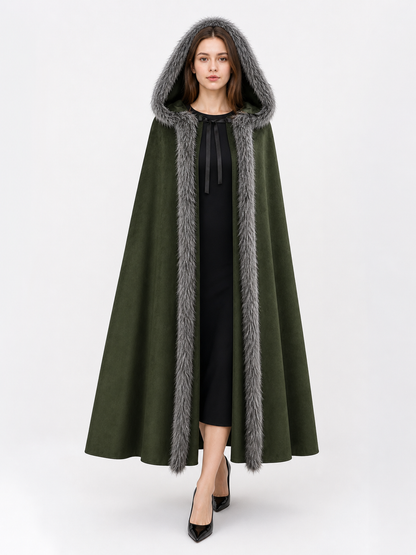Green Hooded Costume Cloak for Cosplay