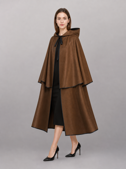 Brown Hooded Costume Cloak