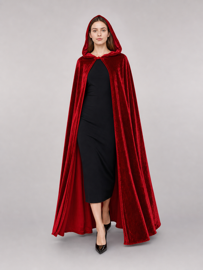 Red Hooded Carnival Cloak for Cosplay